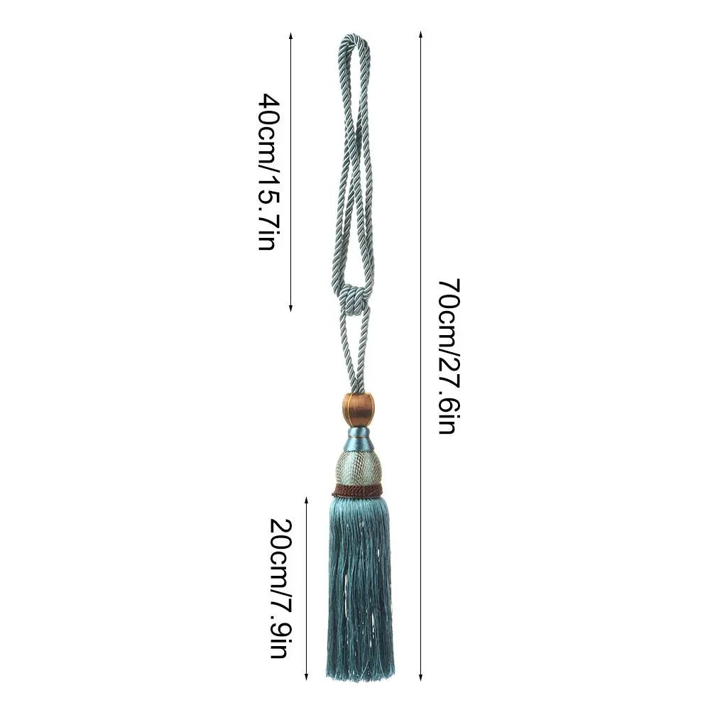 1 Pair Practical Simple Large Holder Strap Braided Tiebacks Tie Backs Tassel Curtain Rope