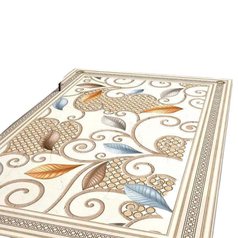 Hemasa Floral Print Area Mat Polyester for Living Room/ Bedroom/ Office