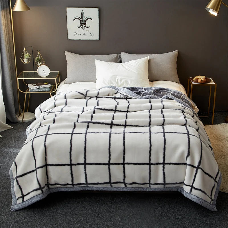 Hemasa New Flower Pettern  Pluffy warm blanket   150/180/200cm