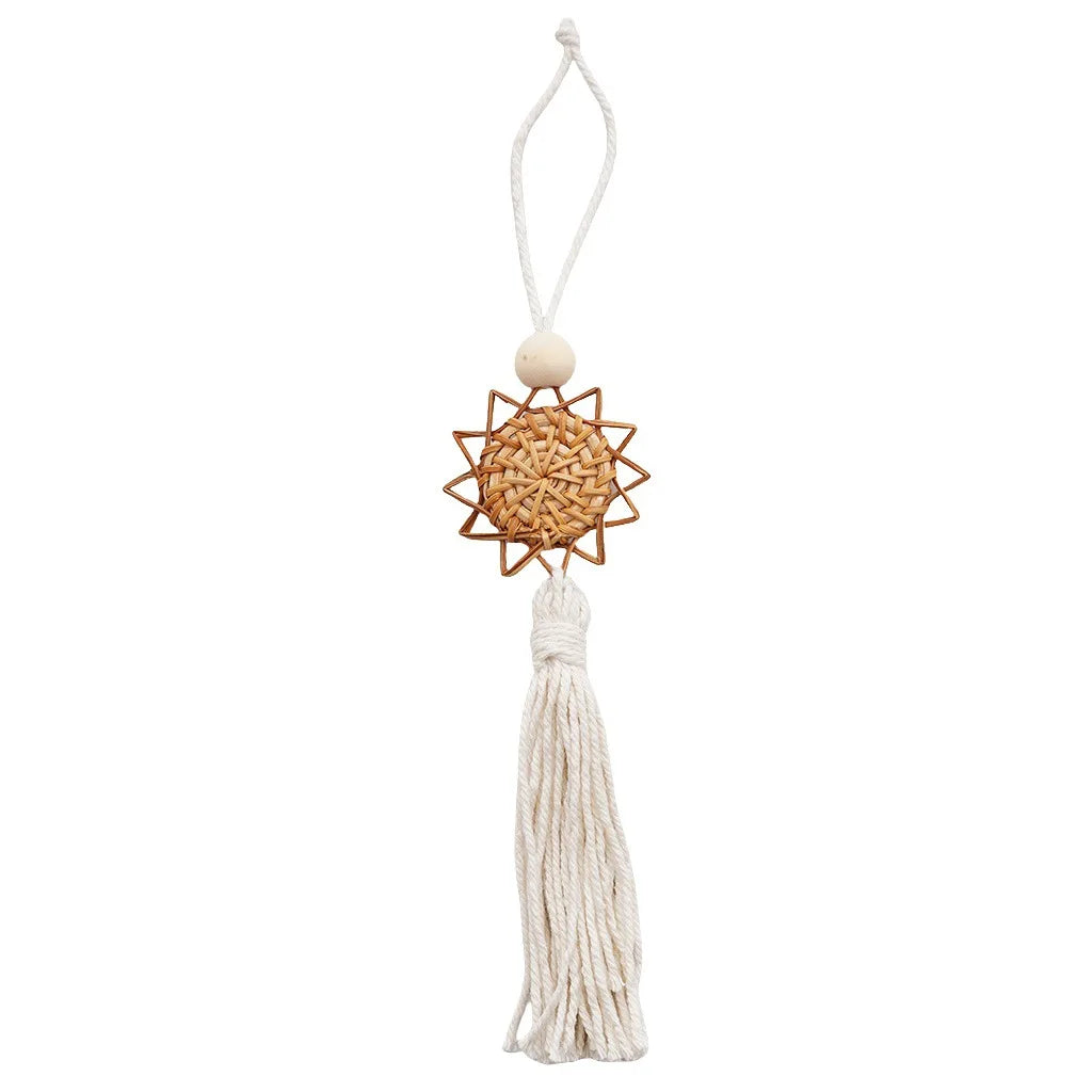 1Pc Boho Decor Macrame Holiday Wall Pendant Handmade Wall Art Retro Grass Vine Weaving Cotton Hanging Ornament Tree Gifts