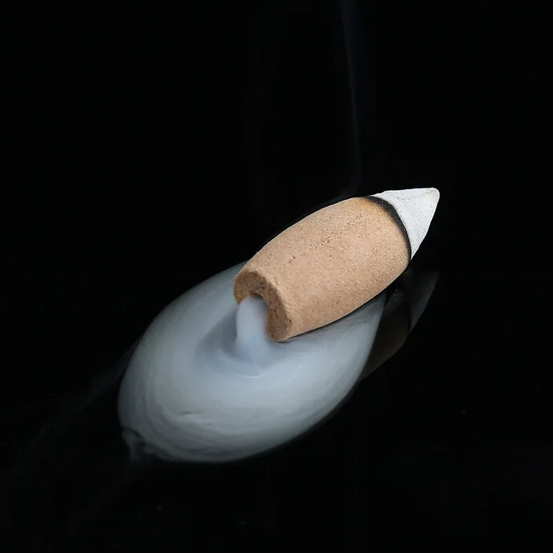 Hemasa 52pcs Colorful Incense Cones for Backflow Tower Accessories Bullet Shape Coil Incense Burner Aromatherapy Fresh Air Aroma Spice
