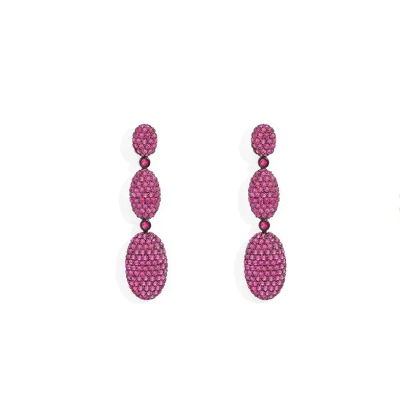 Tejesa 925 Silver December 2023 New Magenta Green Purple Diamond Earrings Necklace Bracelet Ring For Women Luxury Designer Jewelry