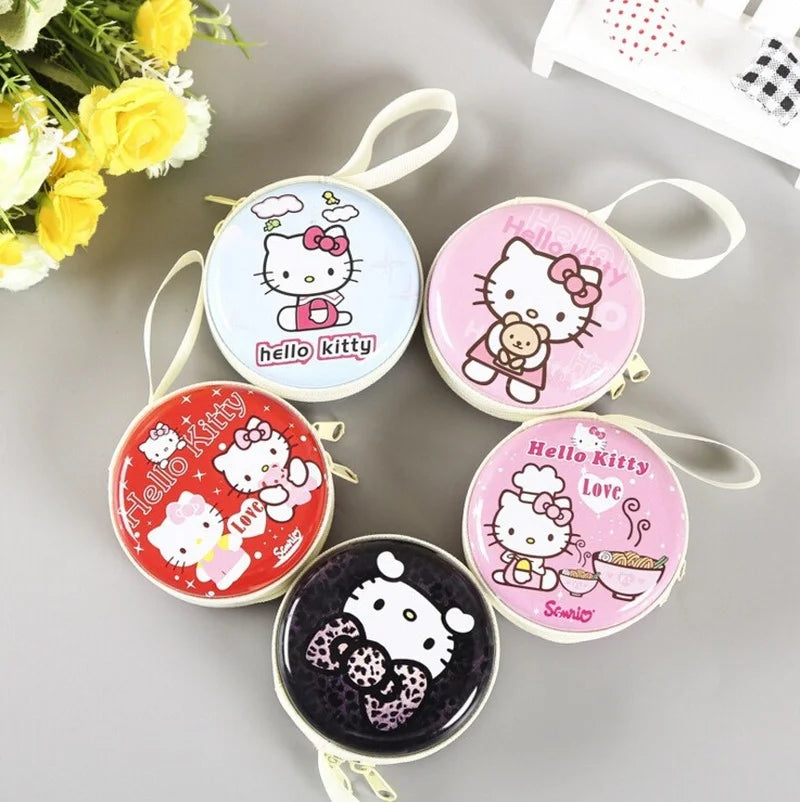 Hello Kitty Cartoon Coin Pouch Purse Sanrio Creative Small Wallet Wholesale My Melody Bags Girls Purse Kawaii Wallet Kid Purses