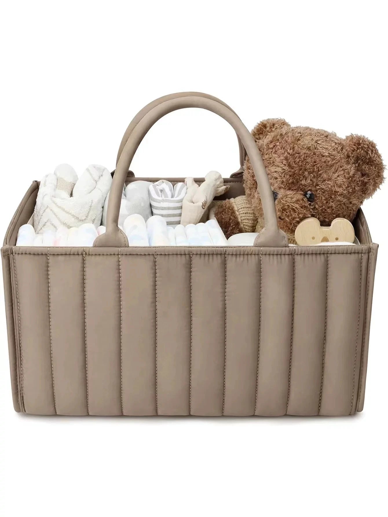 Tejesa Large Capacity Foldable Diaper Bag Durable Multi-Functional Storage Pouch for Diapers Wipes Easy to Carry Moms Diaper Bag Travel
