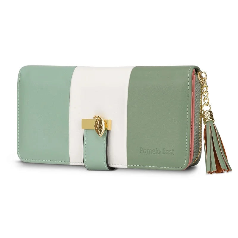 Tejesa  Womens Wallet RFID Blocking  Multi Credit Card Large Capacity Zip Around Clutch Travel Purse Wristlet