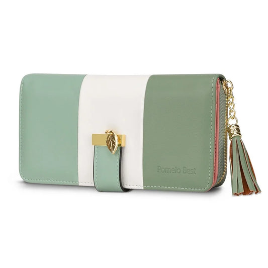 Tejesa  Womens Wallet RFID Blocking  Multi Credit Card Large Capacity Zip Around Clutch Travel Purse Wristlet