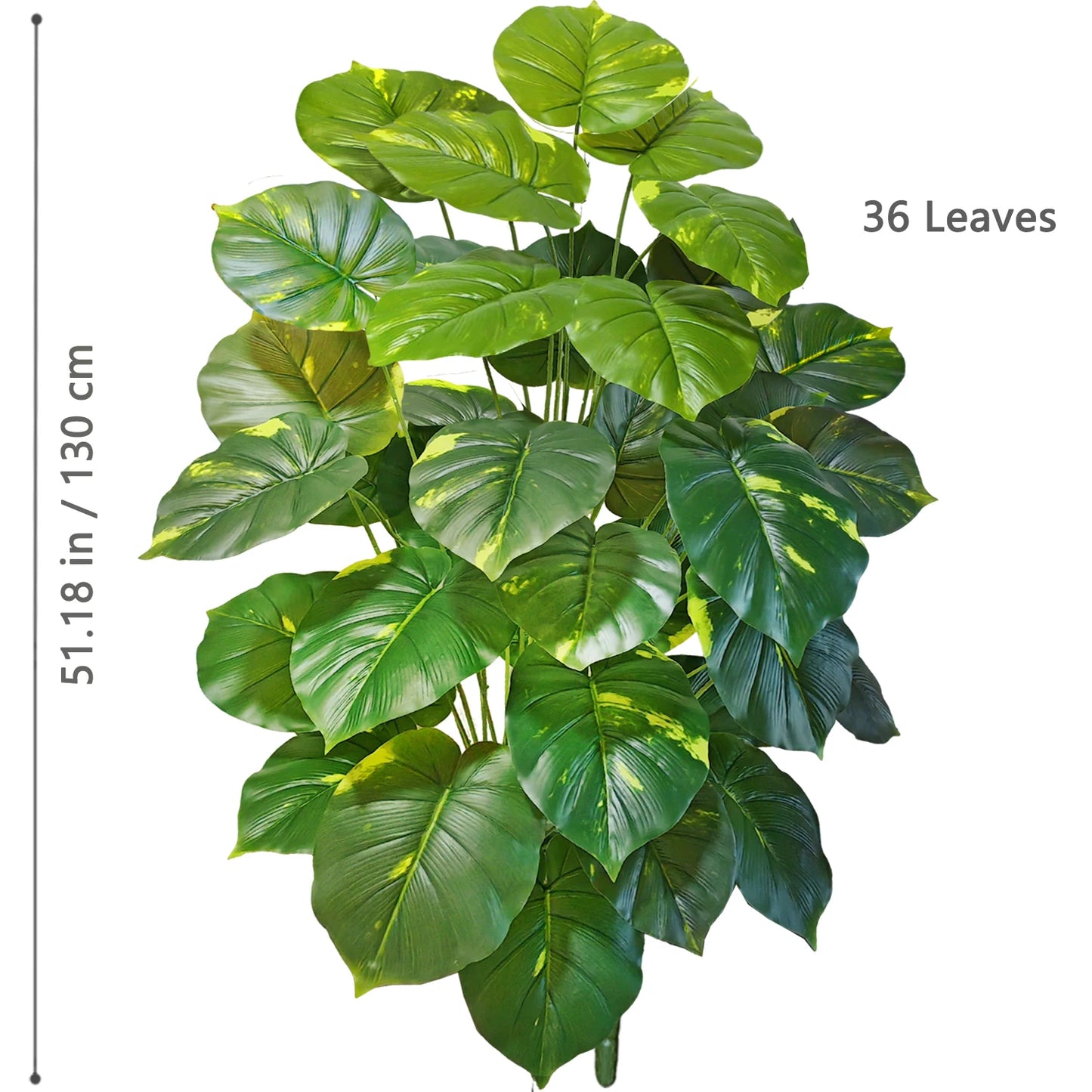 Tejesa 60-103cm Artificial Monstera deliciosa Pothos Alocasia Leaf Fake Plant Ornamental Festive Home Office Decoration