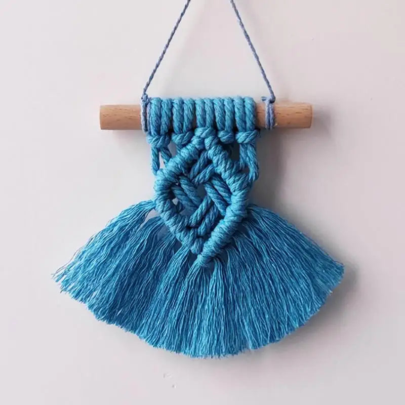 Bohemia Handwoven Macrame Tapestry with Tassels Bedroom Living Room Hanging Decorations Farmhouse Decoration Accessories