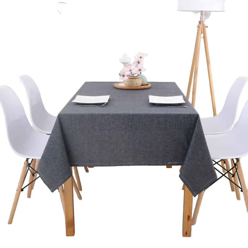Tejesa Faux Linen Tablecloths Rectangle Washable Table Cloths Wrinkle Stain Resistant Table Cover Cloth for Kitchen Dining Room JAF040