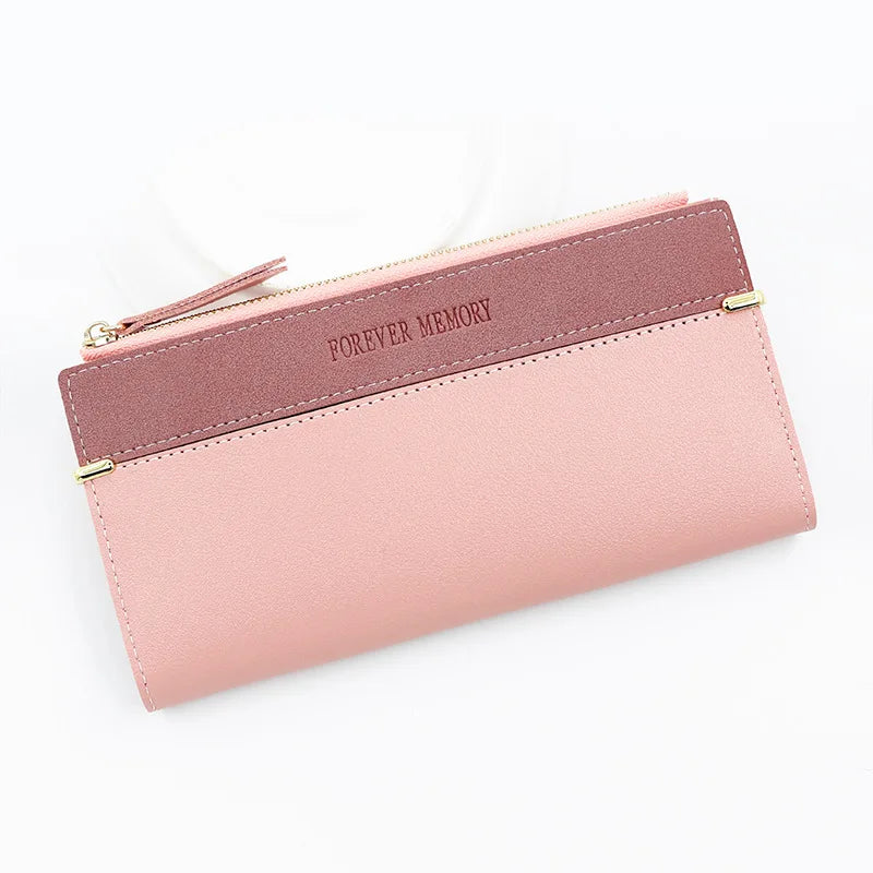 Tejesa Women Long Wallets Handbag Zipper Coin Pocket Female Purse Photo Holder Credit Card Holder Women's Clutch Wallet