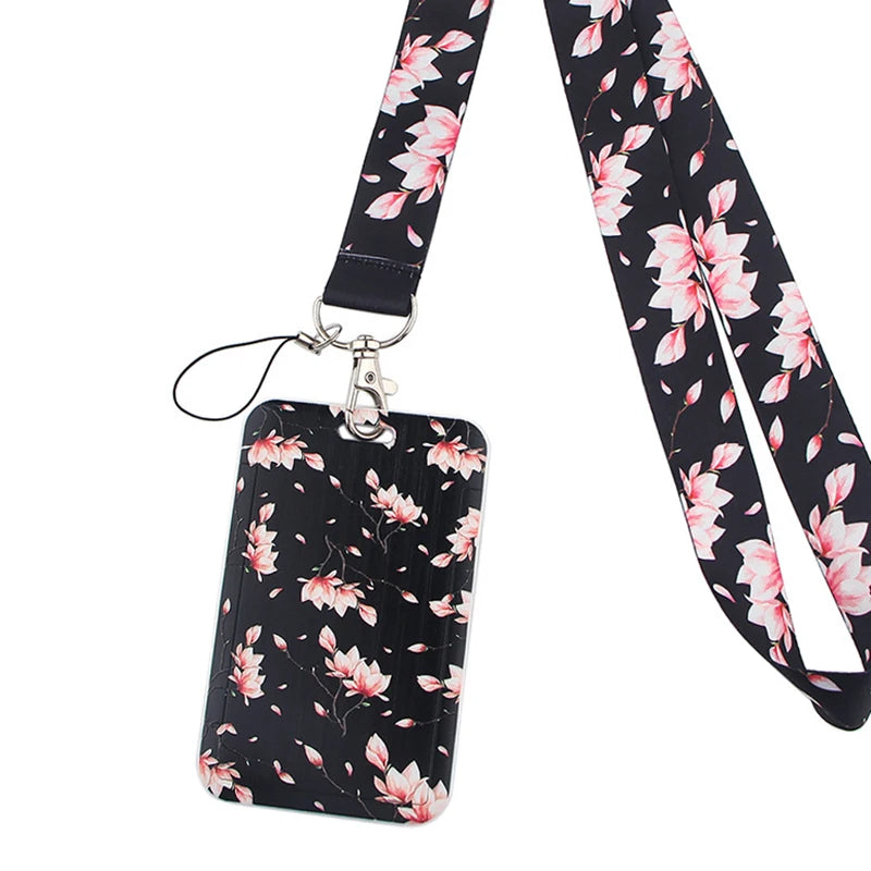 Tejesa Butterfly Lanyard Business Credit Card Holder Neck Strap Keychain Hang Rope ID Badge Holder Lariat Lasso