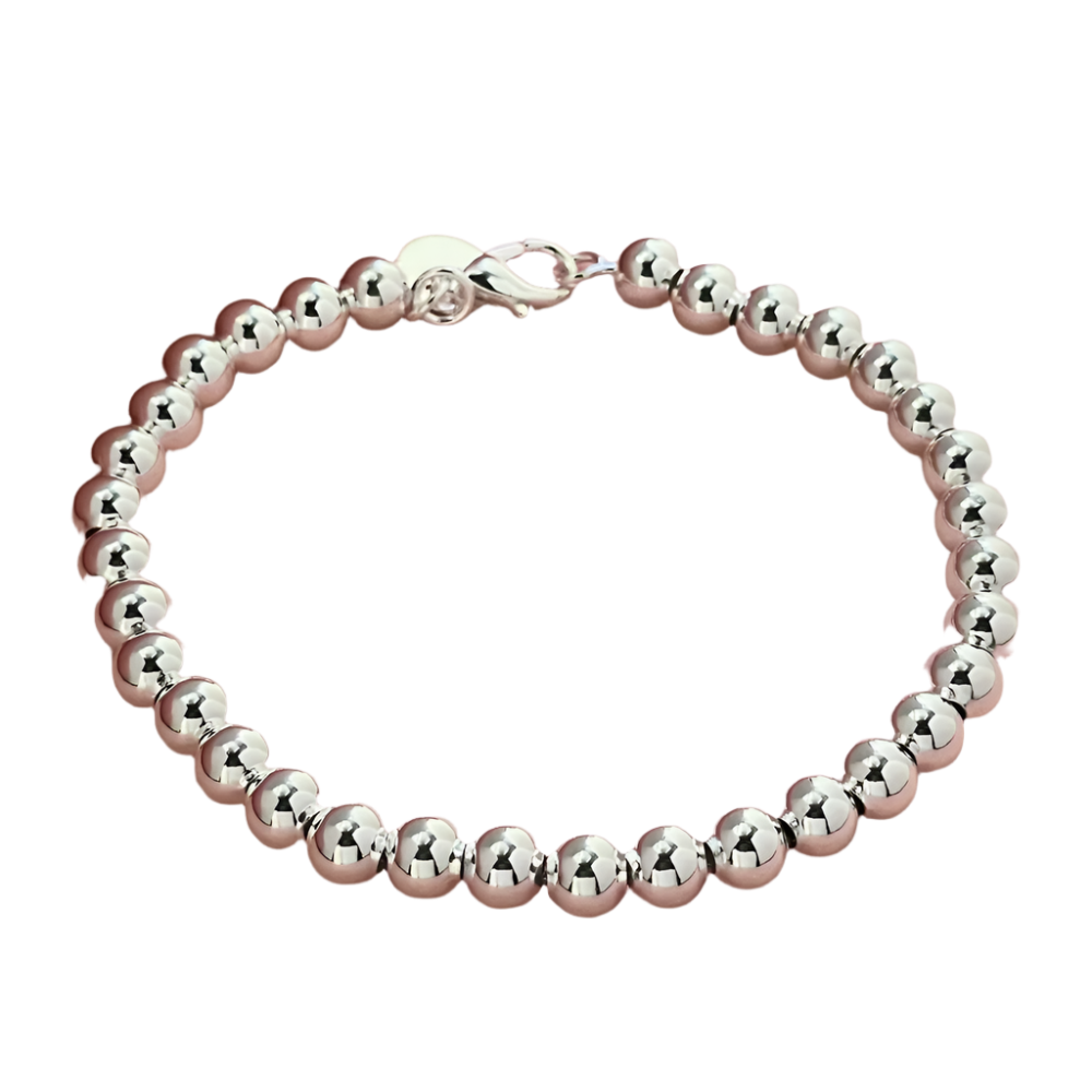Hemasa 925 Sterling Silver Bracelet (6MM) For  Women/Girls