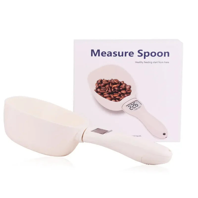 Pet Food Scale LCD Electronic Measuring Tool The New Dog Cat Feeding Bowl Measuring Spoon Kitchen Scale Digital Display