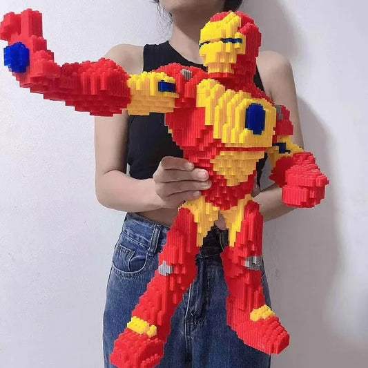 New 40cm Spider Man Superhero Splicing Toys Building Blocks Children's Puzzle Toys Model Ornaments Birthday and Christmas Gifts