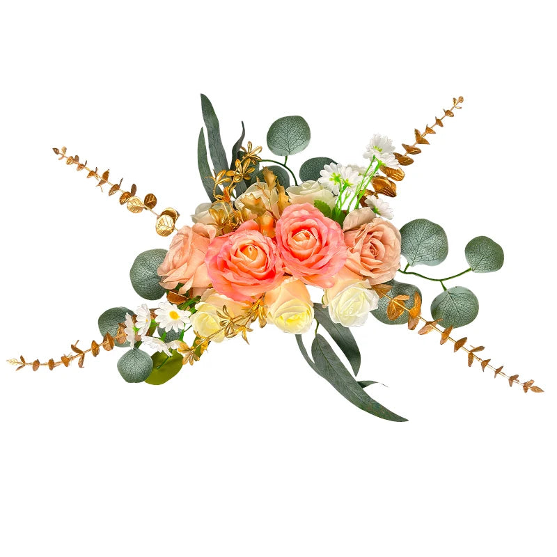 Tejesa Luxury Wedding Artificial Flowers /Pink Rose Flower Row for Wedding Arches /Home /Front Door Decor
