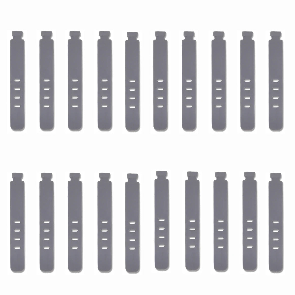 Tejesa 20/12 Pcs  Cable Ties Cord Organizer Management Silicone Wire Holder Straps Zip Clips Reusable Tie Wraps Keeperwinder Rubber