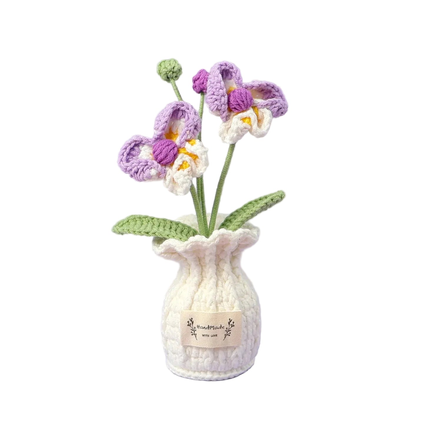 Hemasa Tulips Crochet Flowers with Kintted Potted Sunflowers /Handwoven Plant
