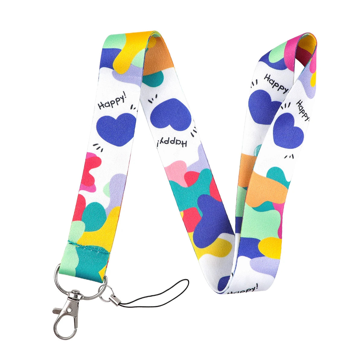 Tejesa Heart Lanyard Simple Style Neck Strap for Key ID Card Cell Phone Straps Badge Holder DIY Hanging Rope Neckband Accessories