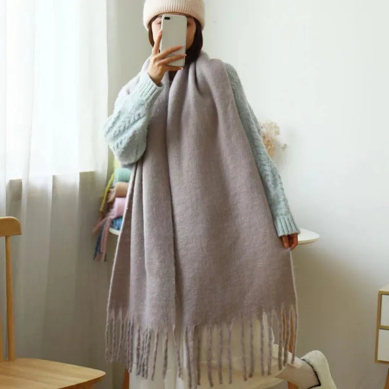 New Cashmere Scarf Woman Black Red Scarf Winter Scarves Ladies Scarf Warm XWJ12