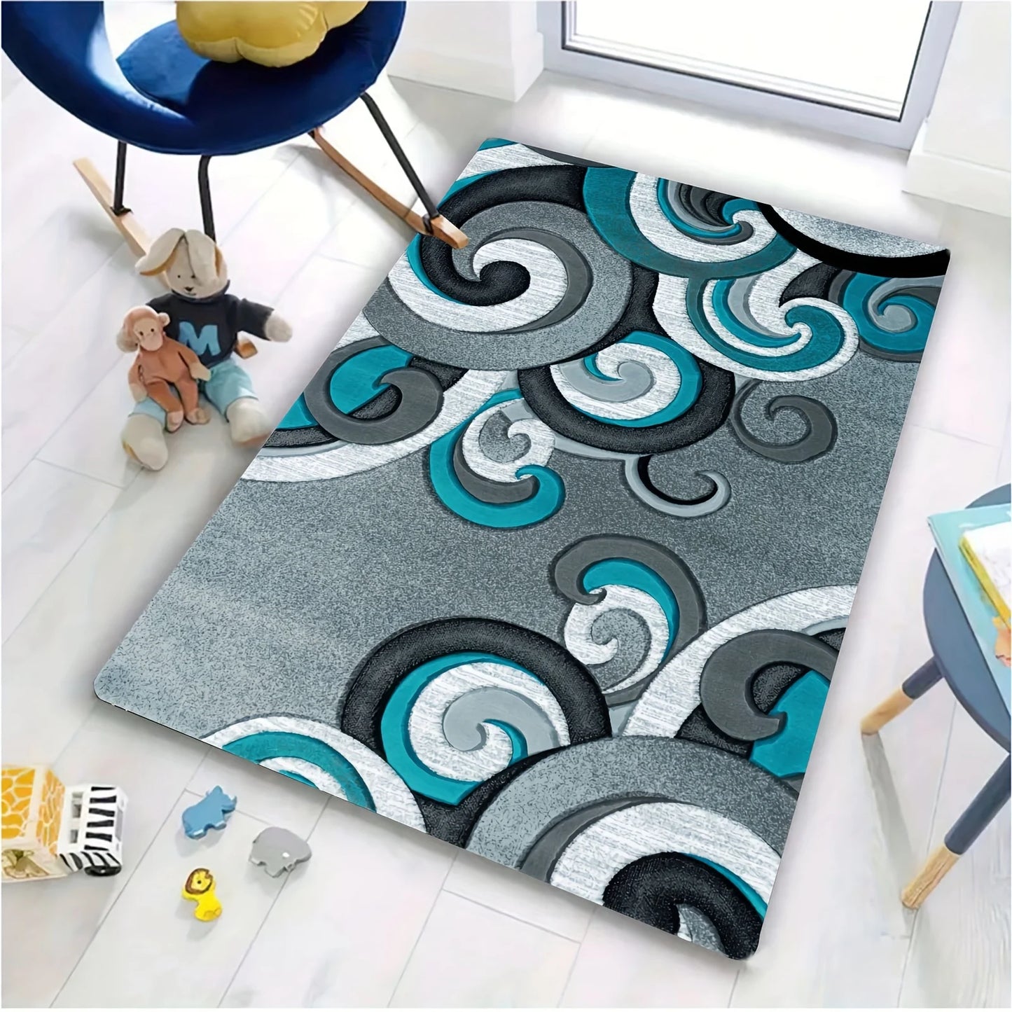 Tejesa Ocean Waves Large Area Rug Soft Floor Mat Doormat Living Room Carpet Rug For Bedroom Outdoor Carpet Home Decoration