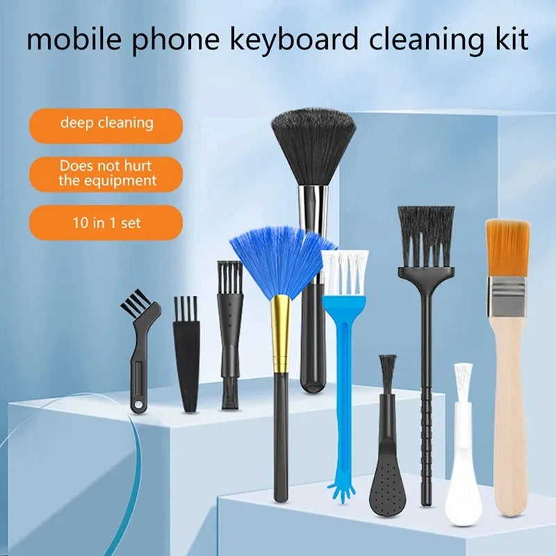 Hemasa 10Pcs PC Laptop Keyboard Cleaning Brush Kit Small Tools Car Phone Dust Brushes Dust Cleaner Shaver Household Accessories