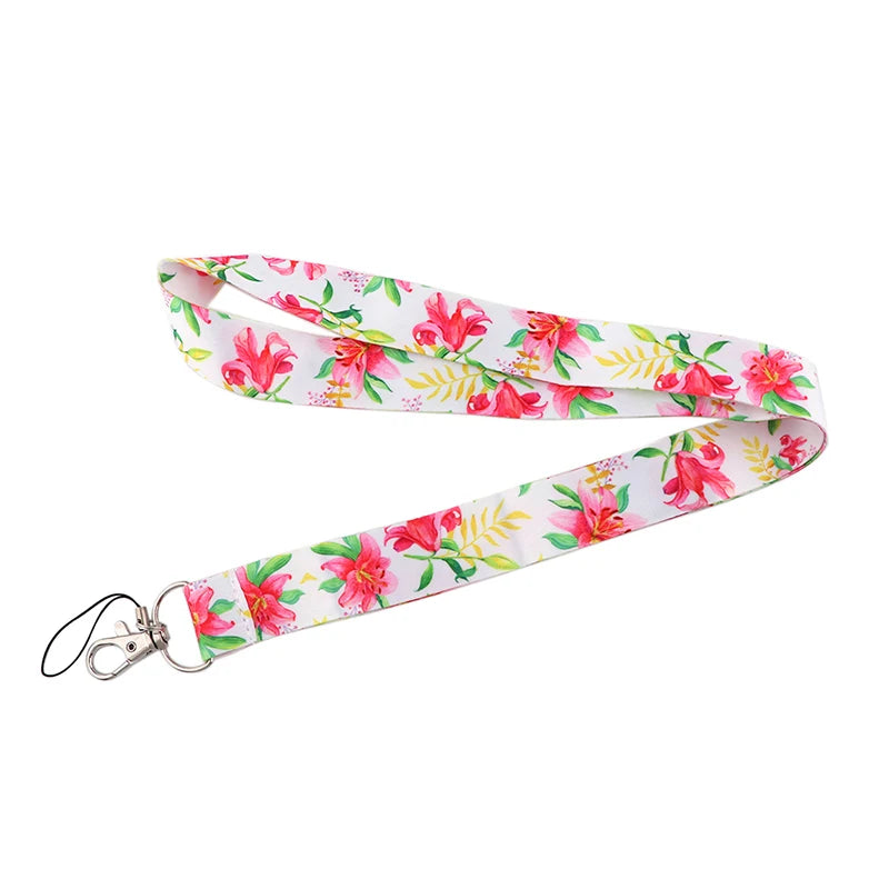 Tejesa Little daisy Lanyard for Key Cute Neck Strap Card ID Badge Holder Key Chain Accessories Wholesale