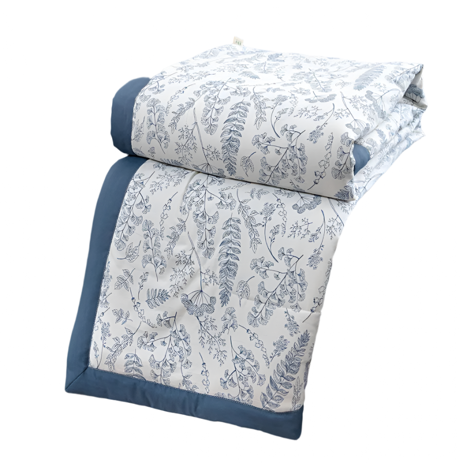 Hemasa  Linen Double Layer Summer Quilt   Printed Double Cooling Blanket