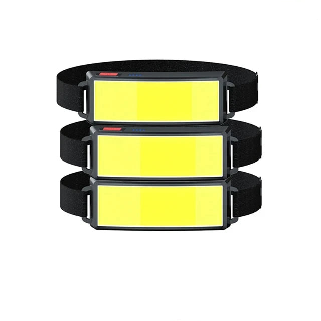 Hemasa Powerful COB Headlamp Built in Battery Type-c Rechargeable Head Flashlight Outdoor Camping Fishing Waterproof Headlight