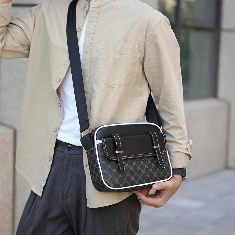 Tejesa Men's Bag  Soft PU Leather Male Flap Handbag Casual Men Shoulder Bag Clutches Tote Bag