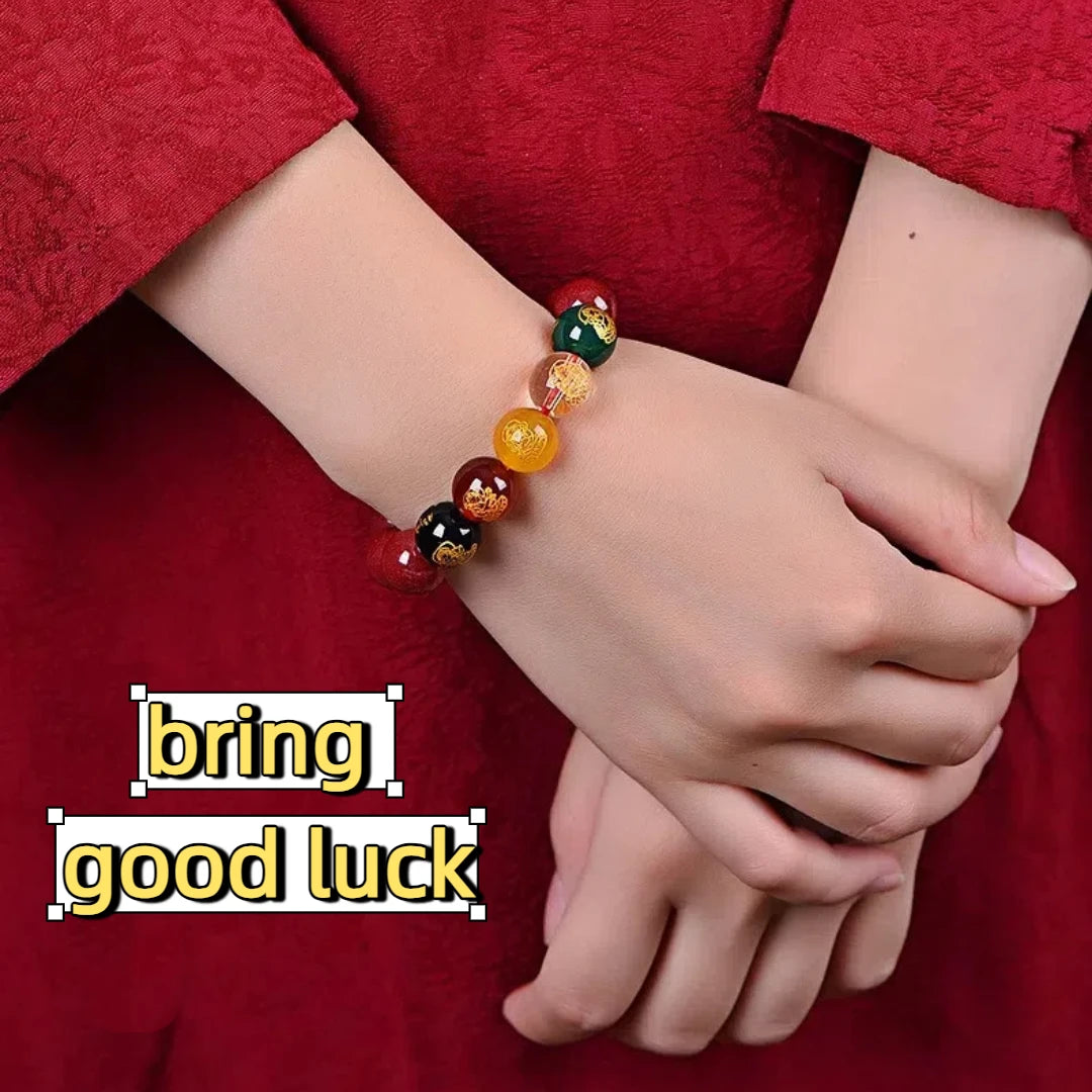 Tejesa Chinese-Style Five Elements Bracelet Symbolizing the Five Gods of Wealth Attracting Good Fortune And Essential for Success