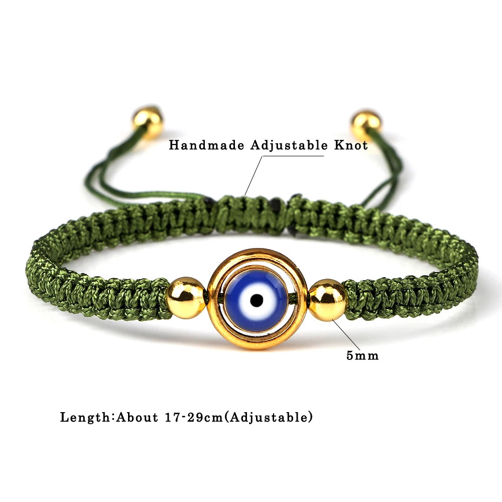 Lucky Blue Evil Eye Braided Rope Bracelets Couple Distance Black Red String Handmade Weave Bracelet Women Men Charm Jewelry Gift