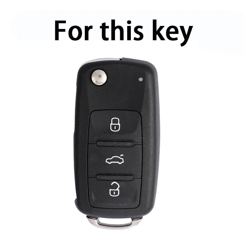 For VW Golf Polo Bora Beetle Tiguan for SKODA Fabia Superb for SEAT Leon Toledo Altea Ibiza TPU Remote Key Fob Case Cover