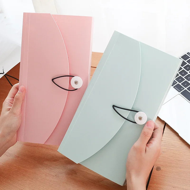 Hemasa PP File Folder Document Bag Receipt File Expanding Wallet Bill Folder 13 Pockets Card Ticket Holder Organizer Office Supplies