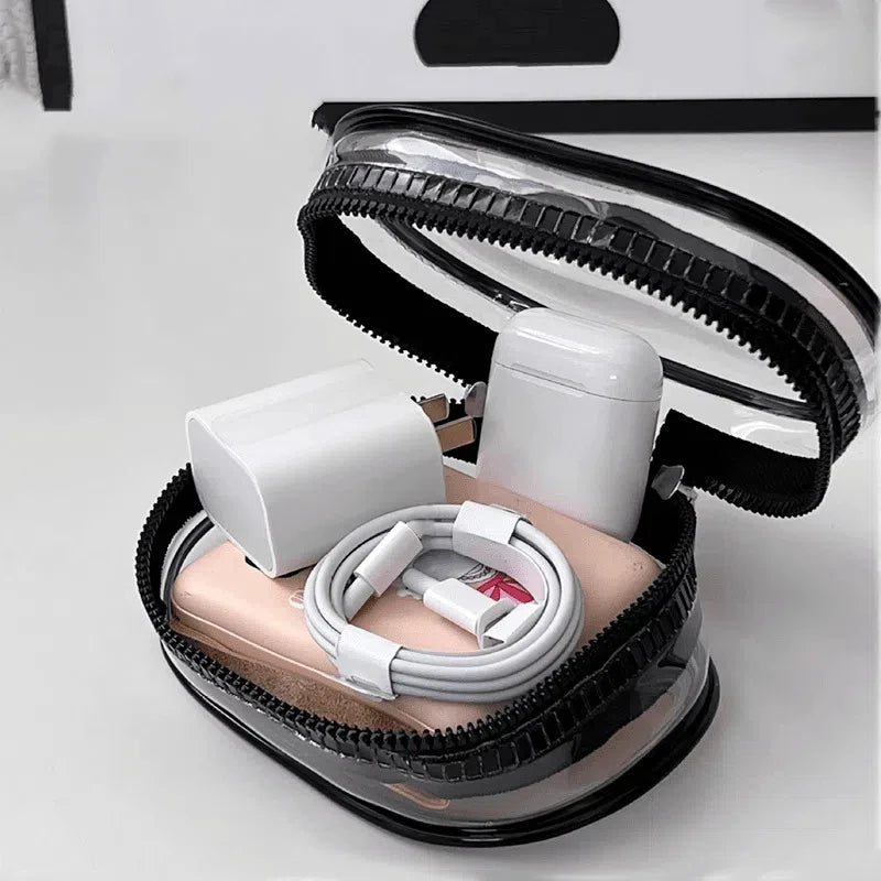 Hemasa Portable Keychain with Lipstick Case  Multi-Functional Travel Organizer for Women  PVC Material  Lobster Claw Clasp