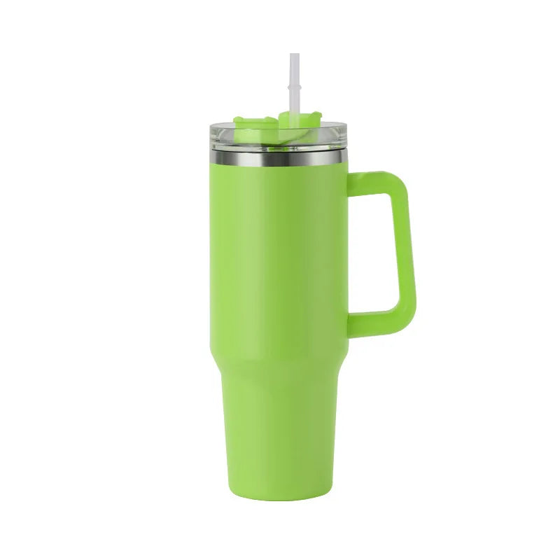 Hemasa 40oz Stainless Steel Insulated Water Bottle With Handle Drinking Cups Keeps Cold Tumbler With Lid Straw Mug for Summer Outdoor