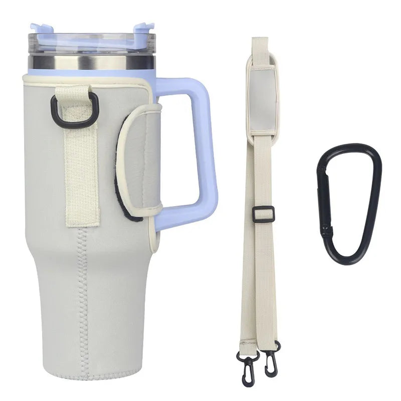 Hemasa 40oz Water Bottle Carrier Bag Pouch Cover For Water Bottle Holder Adjustable Shoulder Strap Mug Cover