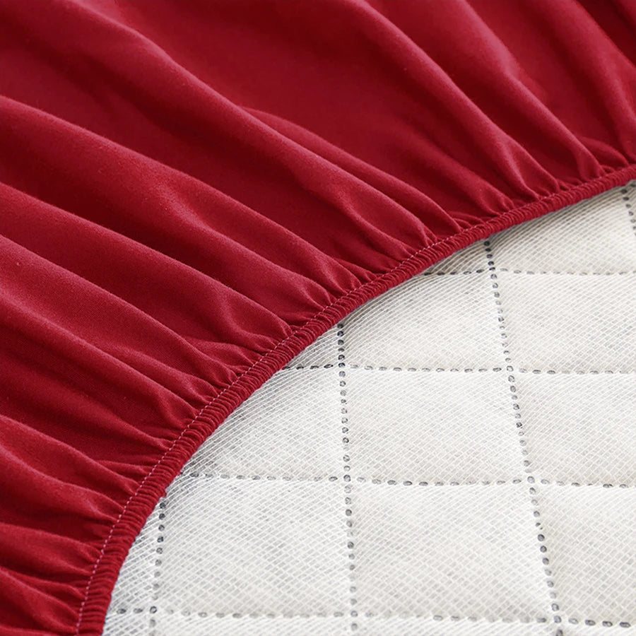 Anti-bacterial Fitted Sheet Waterproof Mattress Protector Queen King Quilted Thick Mattress Cover Bed Pad Cover( No Pillow case)