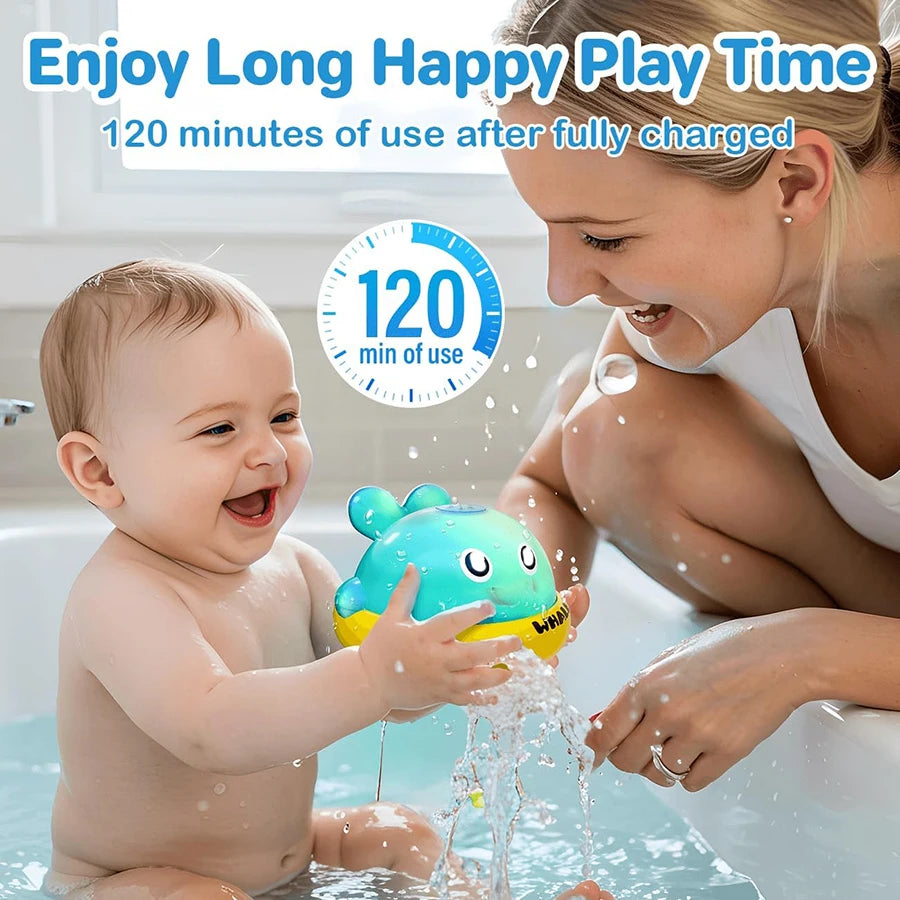 Tejesa Baby Bath Toys Toddler Bath Toys for Kids Light Up Whale Bath Toys Sprinkler Pool Water Table Infant Toys Bathtub Fountain Toy