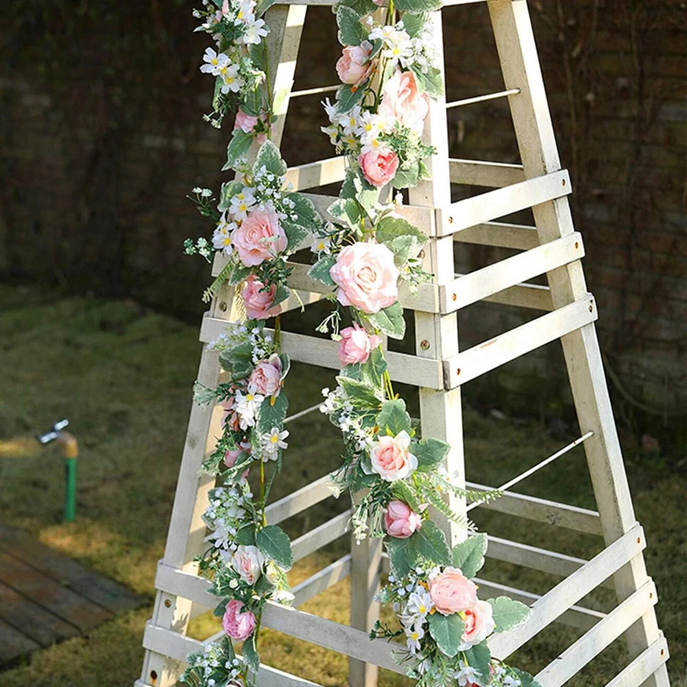 Tejesa Artificial Rose Flower Vine 175cm Peony Daisy Floral Garlands for Wedding Party Decor Outdoor Table Centerpiece Valentine Day