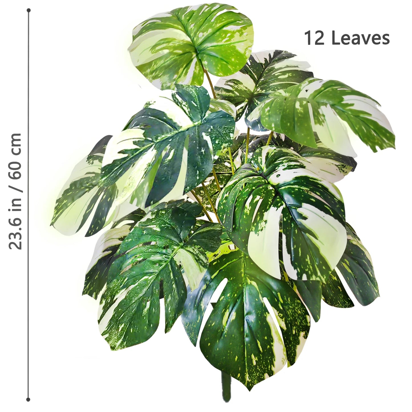 Tejesa 60-103cm Artificial Monstera deliciosa Pothos Alocasia Leaf Fake Plant Ornamental Festive Home Office Decoration