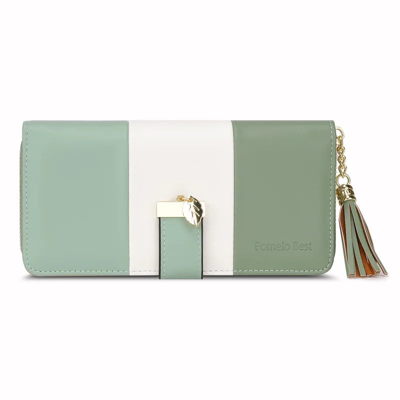 Tejesa  Womens Wallet RFID Blocking  Multi Credit Card Large Capacity Zip Around Clutch Travel Purse Wristlet