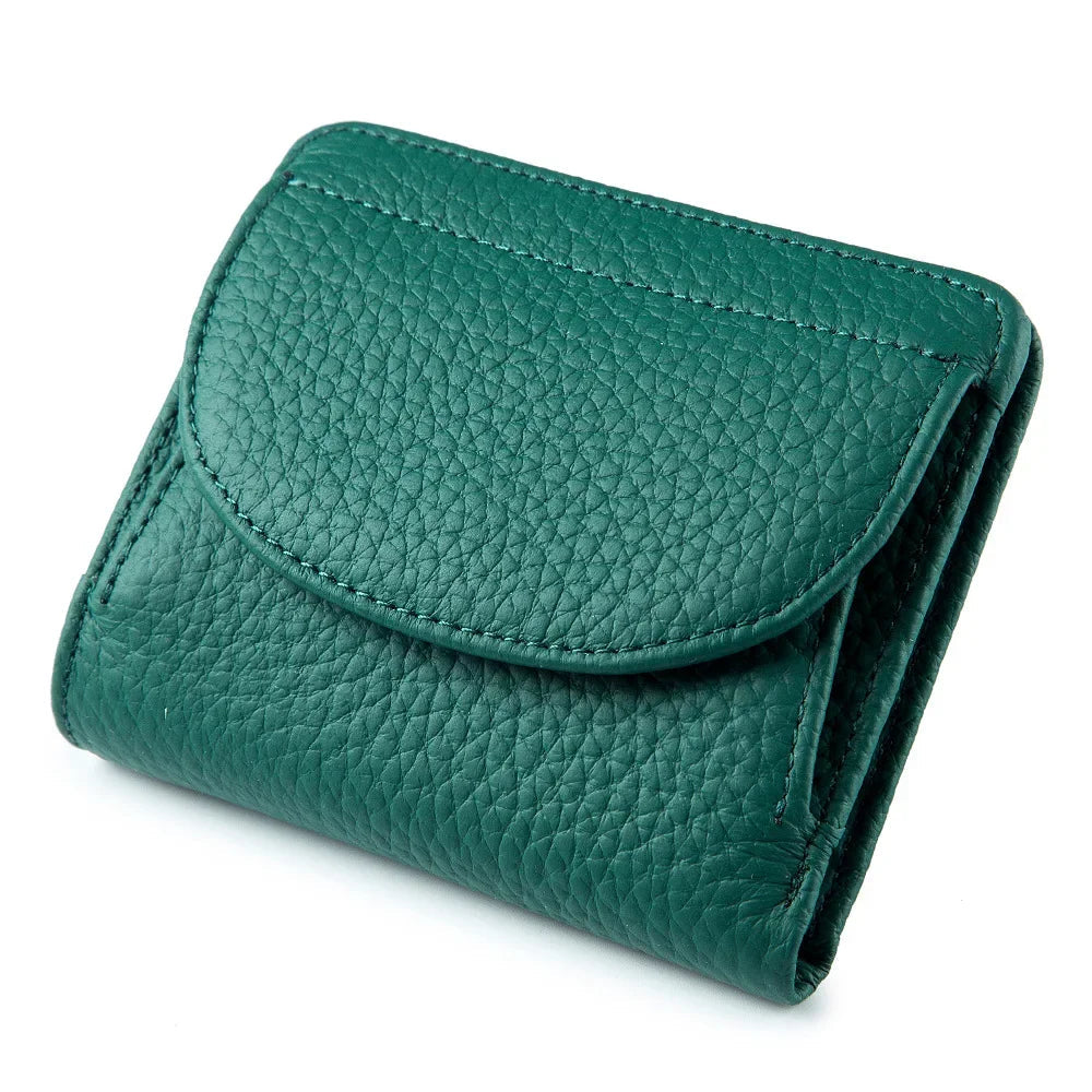 Tejesa Genuine Leather Rfid Blocking Credit Card Wallets /Short Compact Cute Small Coin Purse for Women