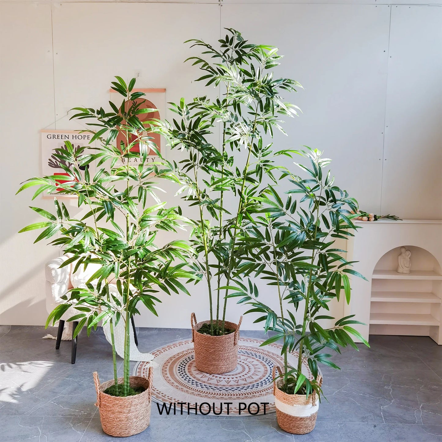 Tejesa 120-240CM New Artificial Green Bamboo Branches plant Fake Plastic indoor outdoor faux plants for Home wedding garden room decor