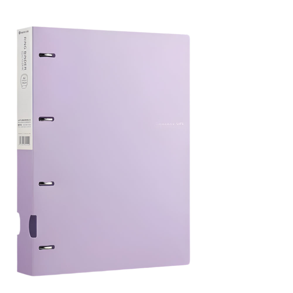 Heamsa  A4 Loose-leaf Folder Document Display Book 4 Holes Loose-leaf Folder Morandi Colour Waterproof File Ring Office Stationery