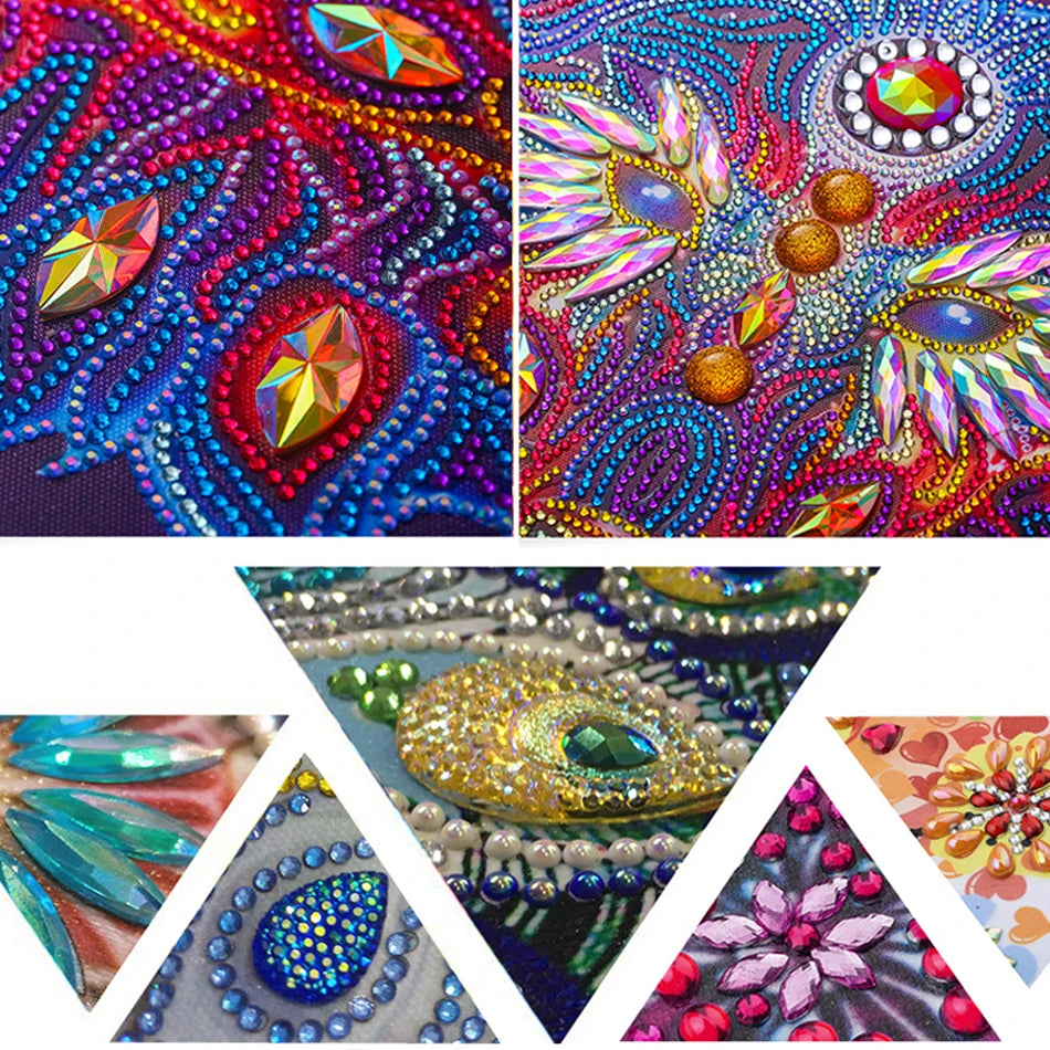 Hemasa 5D DIY Diamond Painting Flower Kit Tree Decoration DIY Special Shaped Drill Diamond Mosaic Art Gift Crafts for Wall Home Decor