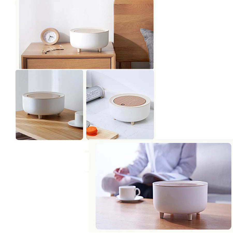 1PCS Desktop Wastebasket Household living room press type paper basket Office peel paper confetti basket Dormitory with lid pape