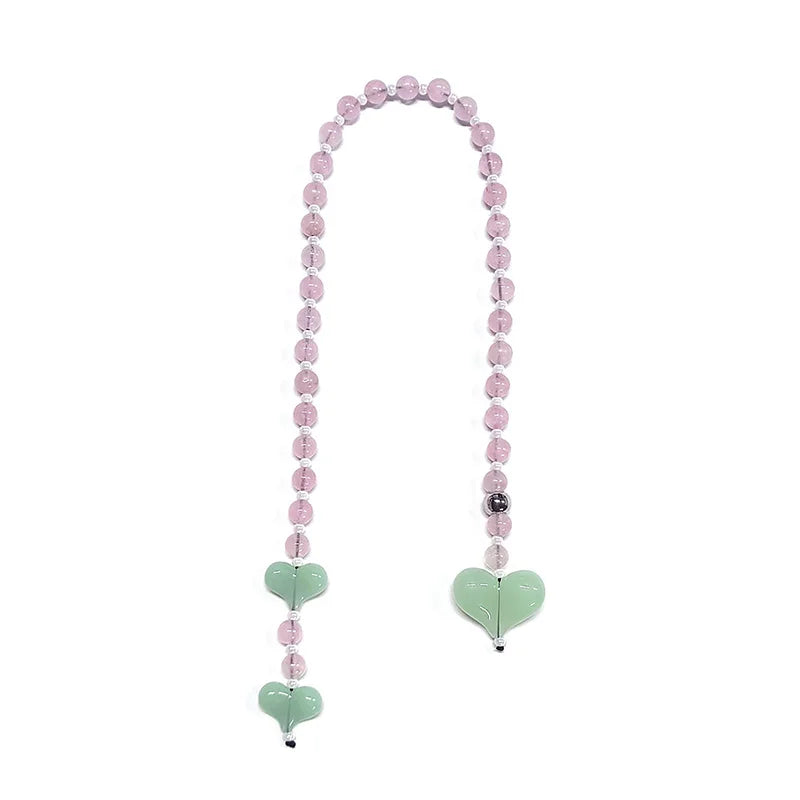 Beaded Chain Women's Bag Accessories Y2k Accessories Big Red Love Bag Accessories Colorful Beaded Chain Fashion Women's Jewelry