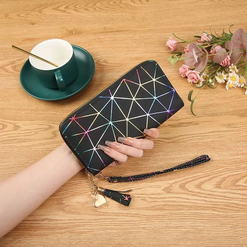 Women Long Wallets Zipper Clutches Purse Big Fashion Wristlet Wallet Phone Card Holder Lady Wallets