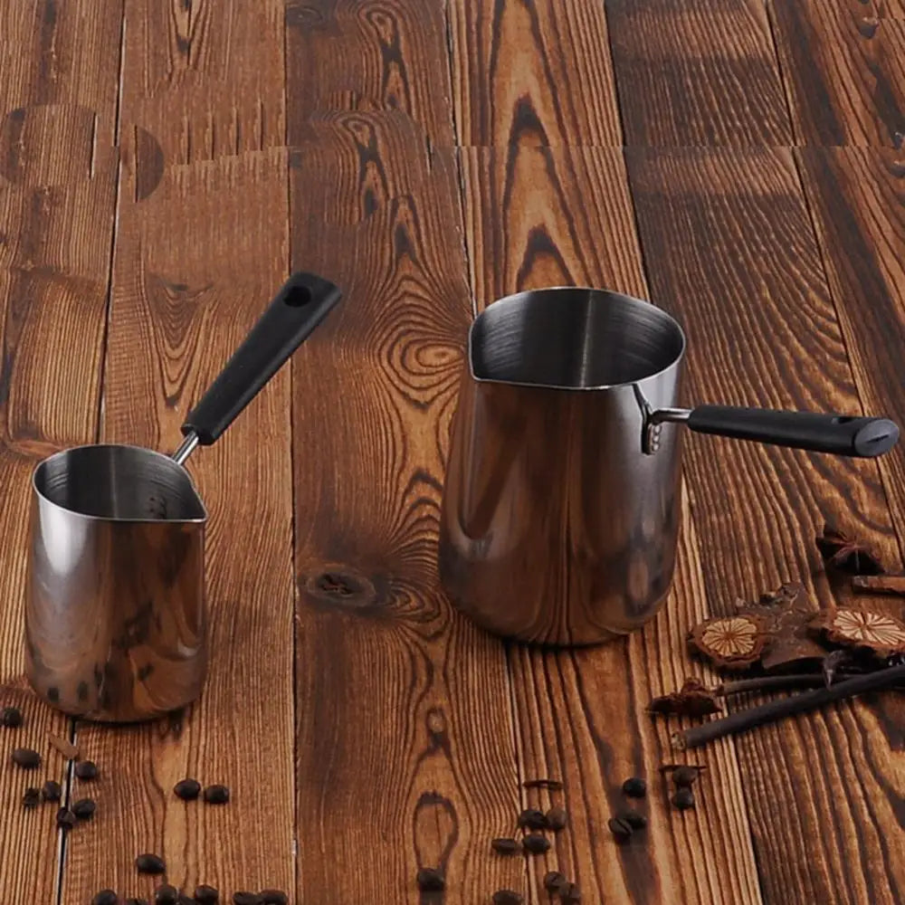 Stainless Steel Wax Melting Pot with Silicone Handle DIY Candle Melts Pot Dissolve Soap Jug Heated Coffee/Milk/Chocolate