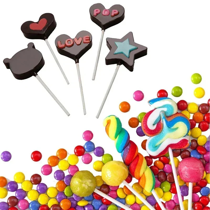 Tejesa 100pcs Paper Lollipop Sucker Sticks for Cake Pops Candy Popcake Stick 6-Inch by 5/32-Inch 150*3.5mm